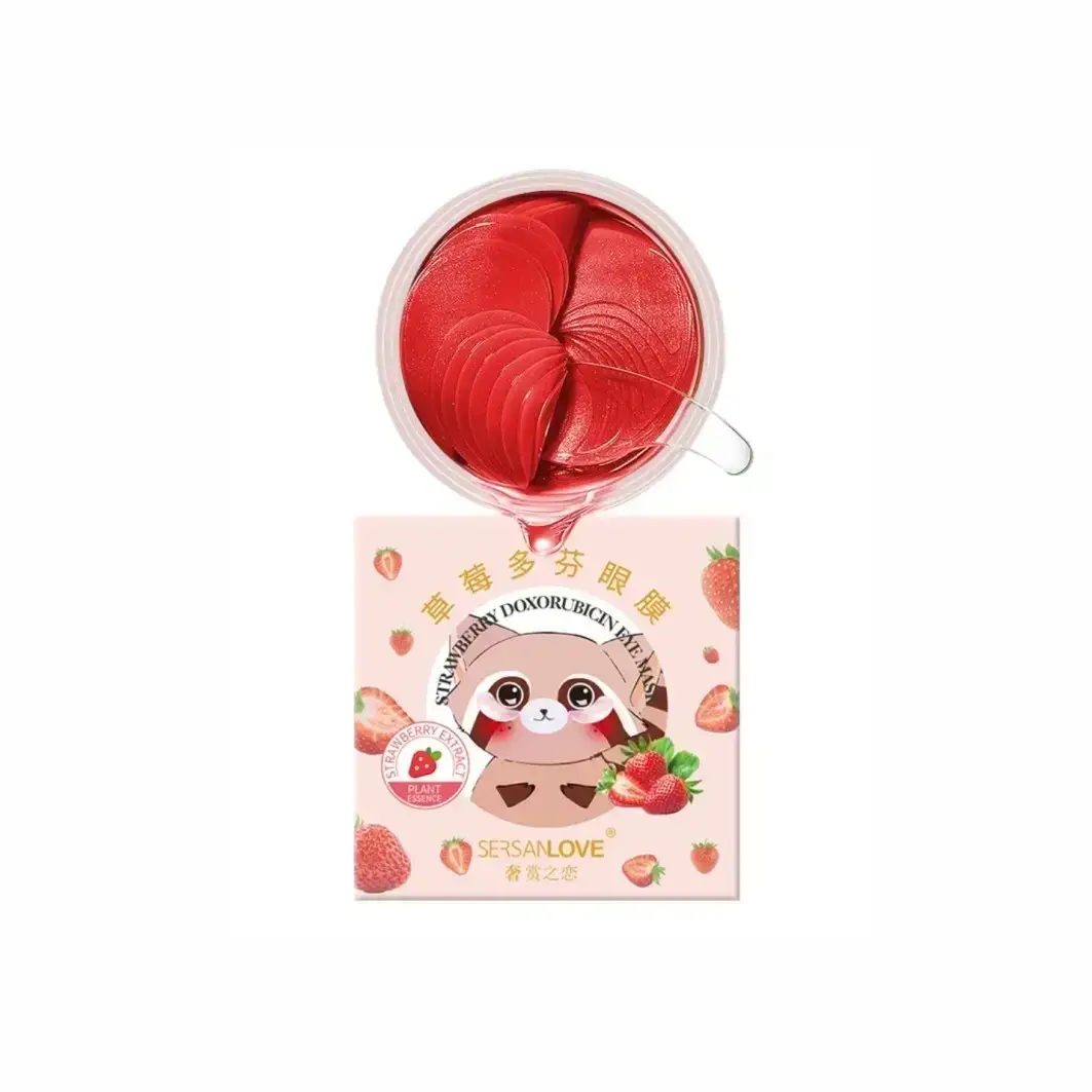 Гідрогелеві патчі для очей з екстрактом полуниці Sersanlove Strawbarry Doxorubicin Eye Mask - Зображення 2