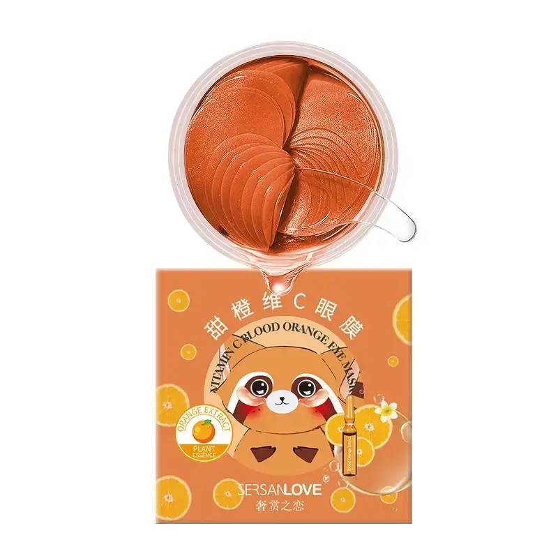 Гідрогелеві патчі для очей SERSANLOVE Vitamin C Blood Orange Eye Mask з екстрактом апельсина - Зображення 2