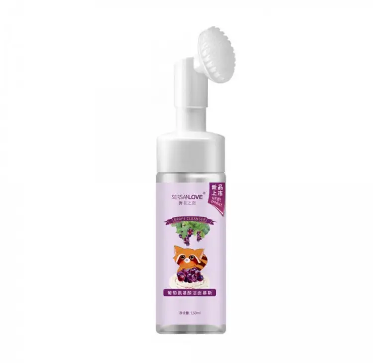 Пінка-мус зі щіточкою для вмивання Sersanlove Grape Amino Acid Cleanser Mousse з екстрактом винограду - Зображення 2