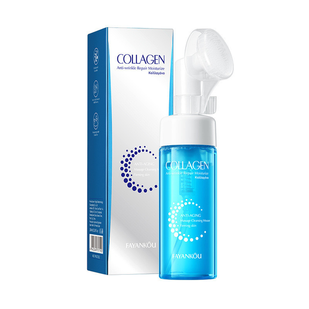 Пінка для вмивання з колагеном зі щіточкою FAYANKOU Collagen anti-wrinkle Clean mousse